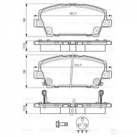 Тормозные колодки, комплект BOSCH BP1047 342134 24087 0986494136 - Изображение 2