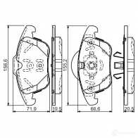 Тормозные колодки, комплект BOSCH TB3192 6016422 E9 90R - 01108/3263 0986tb3192