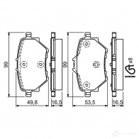 Тормозные колодки, комплект BOSCH 1193483982 0986494716 25839 BP1711 - Изображение 9