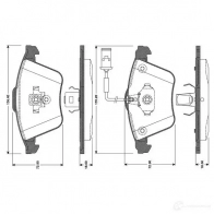 Тормозные колодки, комплект BOSCH D2H5O U1 0986tb3080 Opel Vectra (C) 3 Седан 2.8 V6 Turbo (F69) 255 л.с. 2005 – 2006 4047024771635