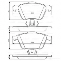 Тормозные колодки, комплект BOSCH 2 3590 0986494158 342155 7882D979 - Изображение 3