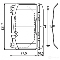 Тормозные колодки, комплект BOSCH 25643 BP1689 342568 0986494694 - Изображение 11