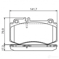 Тормозные колодки, комплект BOSCH 8535-D1420 342389 24976 0986494405 - Изображение 7