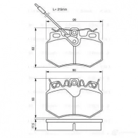Тормозные колодки, комплект BOSCH 341988 21 080 BP774 0986490800 - Изображение 5