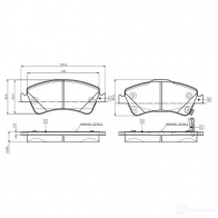 Тормозные колодки, комплект BOSCH 6016830 DCB04 RJ 0986tb3146 4047025021753