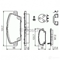 Тормозные колодки, комплект BOSCH BP1047 24087 1193483662 0986494611 - Изображение 6