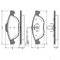 Тормозные колодки, комплект BOSCH 0986tb2328 6014088 V GNKDWT 4047023035479