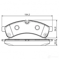 Тормозные колодки, комплект BOSCH 342322 29231 0986494335 BP1225 - Изображение 4