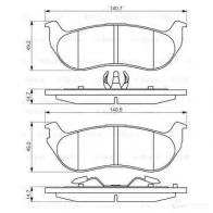 Тормозные колодки, комплект BOSCH 0986494419 342401 7863D981 24355 - Изображение 5