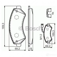 Тормозные колодки, комплект BOSCH BP1019 0986494589 24466 1193483585 - Изображение 5