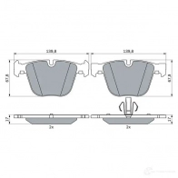 Тормозные колодки, комплект BOSCH 0986424612 1437243538 85A 4J5 - Изображение 2