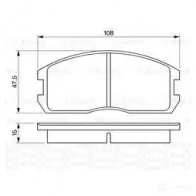 Тормозные колодки, комплект BOSCH 0986491260 341994 21 126 7202D299 - Изображение 5