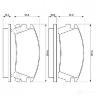 Тормозные колодки, комплект BOSCH 21 718 7388D509 Nissan Sunny (Y10) 3 1990 – 2000 0986461760