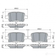 Тормозные колодки, комплект BOSCH 0986424870 4VD6 P 1437243525 - Изображение 5