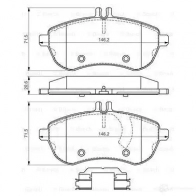 Тормозные колодки, комплект BOSCH 1193483600 8451D134 24306 0986494593 - Изображение 5
