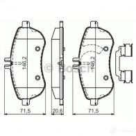 Тормозные колодки, комплект BOSCH 1193483846 0986494667 24306 8451-D1340 - Изображение 6
