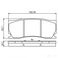 Тормозные колодки, комплект BOSCH BP2042 1193484324 24850 0986494868 - Изображение 5