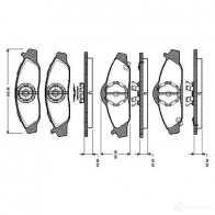 Тормозные колодки, комплект BOSCH 6014126 4047023035264 7OAZ ZM 0986tb2307