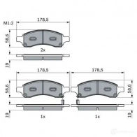 Тормозные колодки, комплект BOSCH Chevrolet TrailBlazer 1 (GMT360) 2001 – 2009 5 6NDW 0986494966