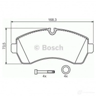 Тормозные колодки, комплект BOSCH 0986494194 8383D126 29200 342182 - Изображение 6