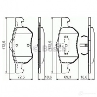 Тормозные колодки, комплект BOSCH 23807 0986424668 336357 7733D857 - Изображение 5
