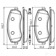 Тормозные колодки, комплект BOSCH 24839 342370 BP1293 0986494385 - Изображение 4