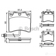Тормозные колодки, комплект BOSCH 23 176 0986494041 90R-010253/002 342053 - Изображение 5