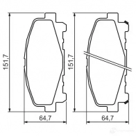 Тормозные колодки, комплект BOSCH 342367 0986494382 BP1290 24 766 - Изображение 2