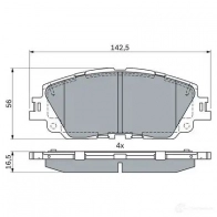 Тормозные колодки, комплект BOSCH 1437314601 J C63S5 0986424899