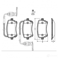 Тормозные колодки, комплект BOSCH Audi A4 (B7) 3 2004 – 2008 4047023036483 ZGS4T 2 0986tb2425