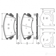 Тормозные колодки, комплект BOSCH Opel Astra (J) 4 Хэтчбек 1.7 CDTI (68) 101 л.с. 2010 – 2015 0986tb3107 E9 90R - 01108/2263 02J9I