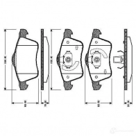 Тормозные колодки, комплект BOSCH D 705 7579 0986tb2038 D 705 7579 Volkswagen Transporter (T4) 4 Автобус 1.9 TD 68 л.с. 1992 – 2003