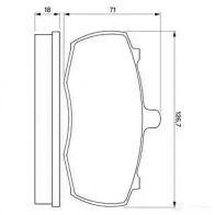 Тормозные колодки, комплект BOSCH 336076 796D61 0986424113 20 904