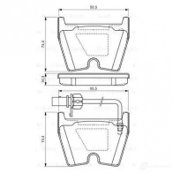 Тормозные колодки, комплект BOSCH 342204 7934D102; 8372D102; 7934D126 23888 0986494216 - Изображение 6