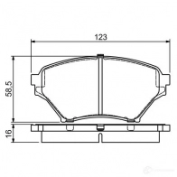 Тормозные колодки, комплект BOSCH 23696 342213 0986494225 7768D890