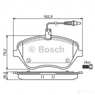 Тормозные колодки, комплект BOSCH 8362-D1245 342100 0986494098 24133 - Изображение 5