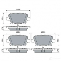 Тормозные колодки, комплект BOSCH 1437243527 I MIHU 0986424872 - Изображение 5