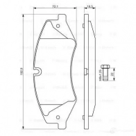 Тормозные колодки, комплект BOSCH 342390 0986494408 BP1330 25021 - Изображение 5