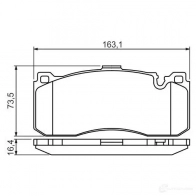 Тормозные колодки, комплект BOSCH 342409 8483-D1371 24316 0986494428 - Изображение 12