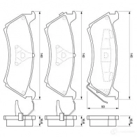 Тормозные колодки, комплект BOSCH 7629D761; 7750D875 0986424648 336337 23189 - Изображение 4