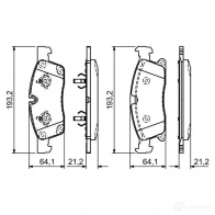 Тормозные колодки, комплект BOSCH 1193483858 25190 BP1667 0986494672 - Изображение 5