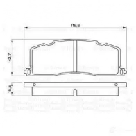 Тормозные колодки, комплект BOSCH 337792 21688 7381D501 0986461140 - Изображение 5