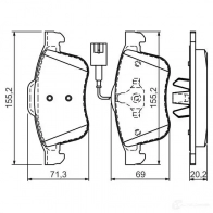 Тормозные колодки, комплект BOSCH BP1386 342445 24339 0986494465 - Изображение 8