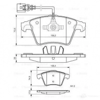 Тормозные колодки, комплект BOSCH BP1075 342161 0986494164 23749 - Изображение 6