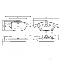 Тормозные колодки, комплект BOSCH 6016812 0986tb3016 4047024559721 J1G RCR