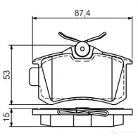 Тормозные колодки, комплект BOSCH 342485 0986494519 20961 BP1440