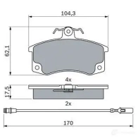 Тормозные колодки, комплект BOSCH Lada 2115 0986424928 L 65WOVR