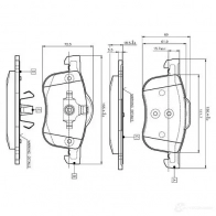 Тормозные колодки, комплект BOSCH D 794 7664 0986tb2351 6016770 D 794 7664