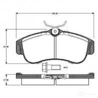 Тормозные колодки, комплект BOSCH 0986tb2174 4047023033932 Nissan Primera (P10) 1 Хэтчбек 2.0 16V 4x4 116 л.с. 1991 – 1996 ZR812 OC