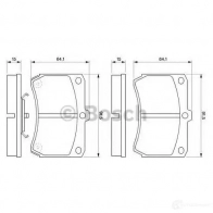 Тормозные колодки, комплект BOSCH 0986460390 337697 90R-01 0/725 20 039 - Изображение 5
